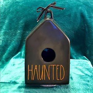Rae Dunn HAUNTED square Birdhouse